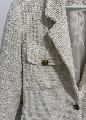 Bej Midi Kadın Blazer Ceket  - Görsel 2