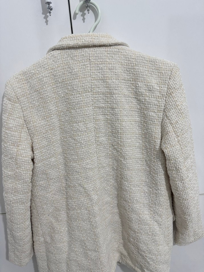 Bej Midi Kadın Blazer Ceket  - Görsel 4