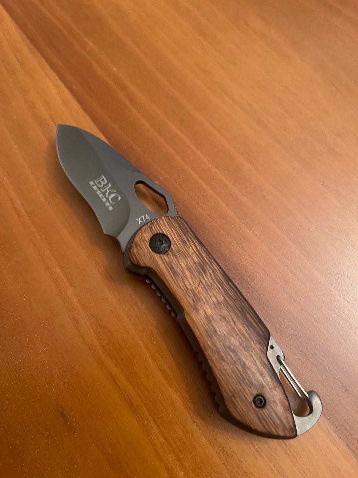 Kahverengi Ahşap Saplı Katlanabilir Çok Amaçlı Çakı - Görsel 2