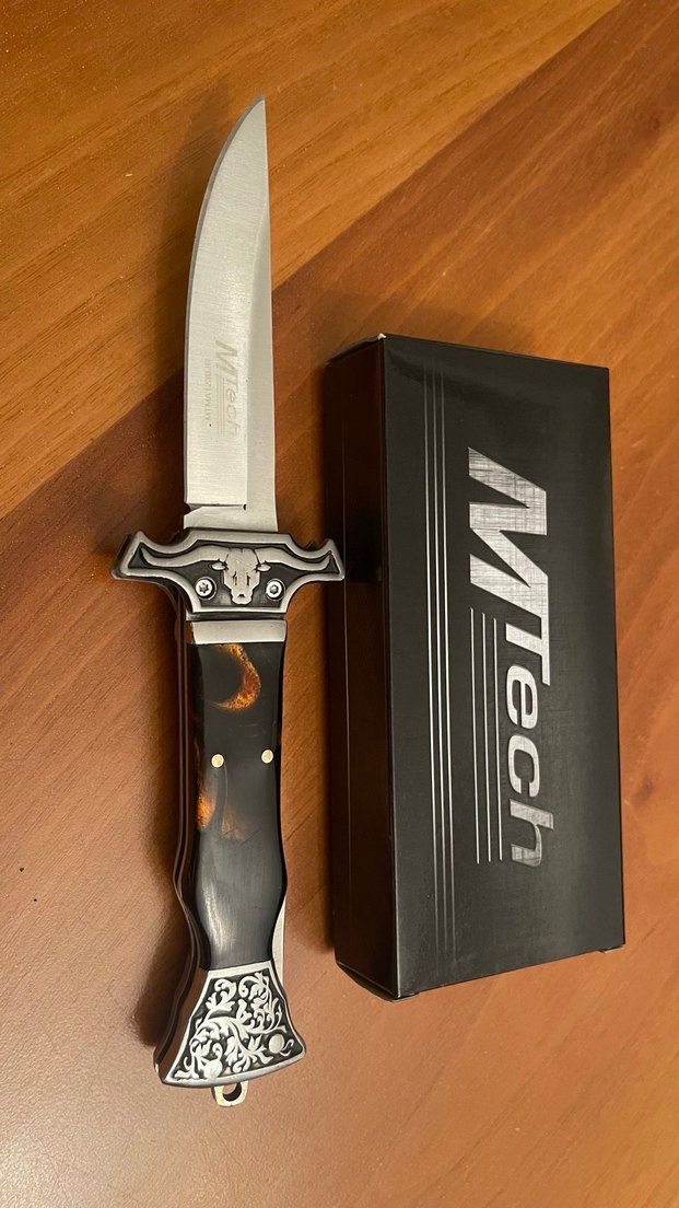 Mtech Dekoratif Koyu Renkli Katlanır Cep Bıçağı - Görsel 2