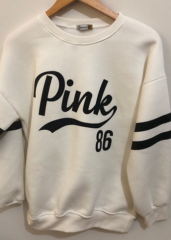 Pembe Baskılı Oversize Sweatshirt - Görsel 2