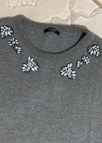 Lcw Gri Kadın Triko Kazak - Görsel 2