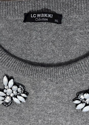 Lcw Gri Kadın Triko Kazak - Görsel 3