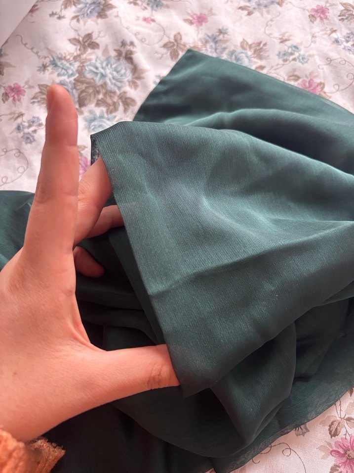 Yeşil janjan abiye şalı - Görsel 2