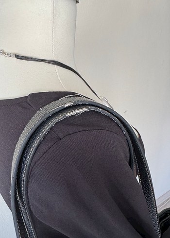 Siyah Vintage Çanta - Görsel 7