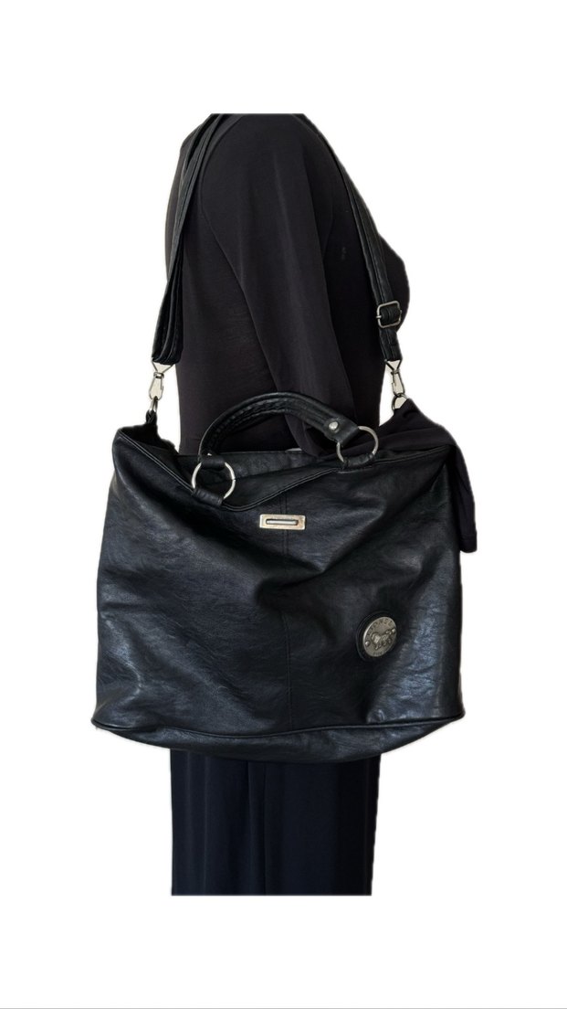 Siyah Deri  Çanta - Görsel 2