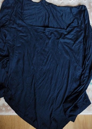 Kare Yaka Lacivert çıtçıtlı body - Görsel 3