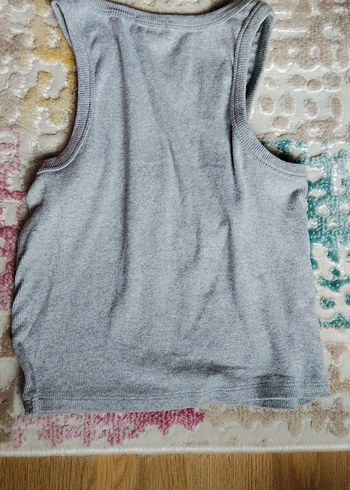 Gri Yüksek Yakalı Kadın Atlet - Görsel 2