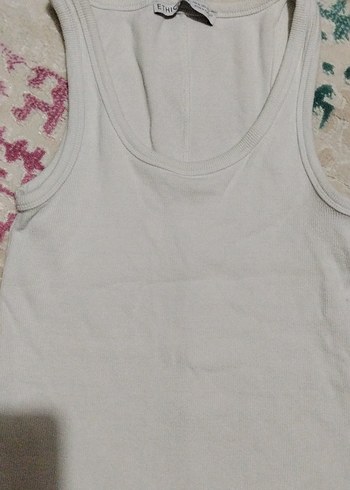 Beyaz Pamuklu Kadın Atlet - Görsel 3