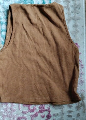 Kahverengi Kadın Pamuklu Kolsuz Atlet - Görsel 2