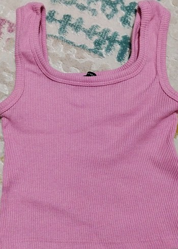 Pembe Örme Kadın Atlet - Görsel 2