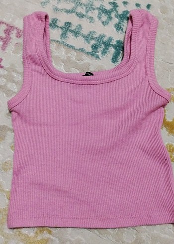 Pembe Örme Kadın Atlet - Görsel 3