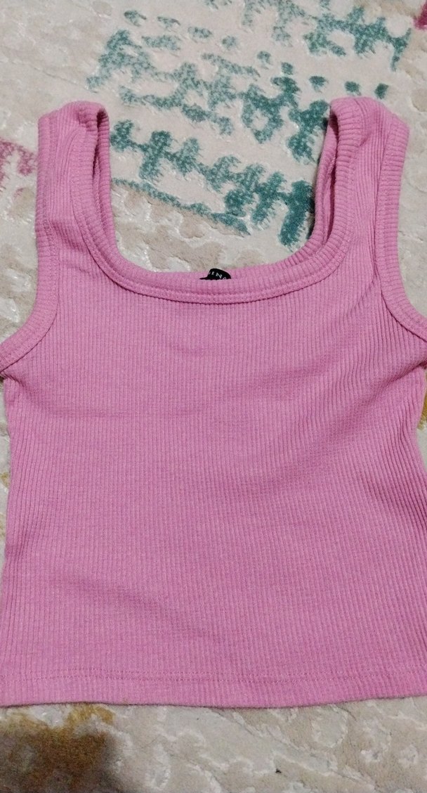 Pembe Örme Kadın Atlet - Görsel 2