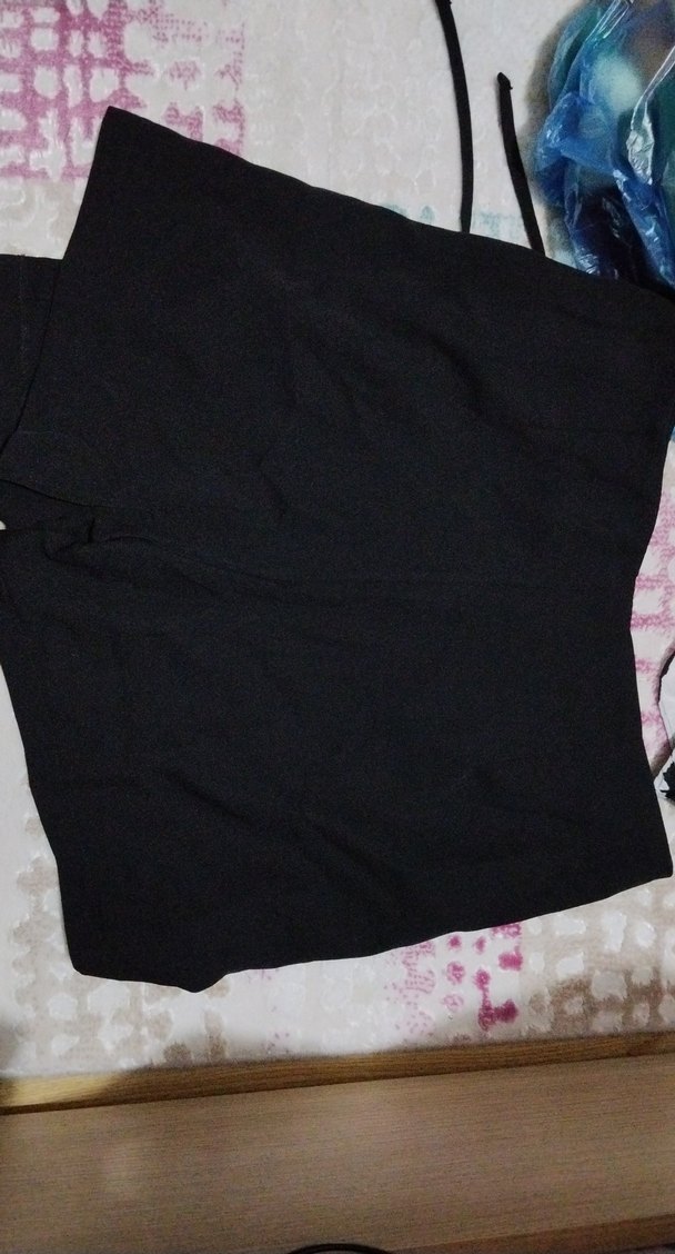 Düğmeli Siyah Midi Kadın Şort Etek - Görsel 3