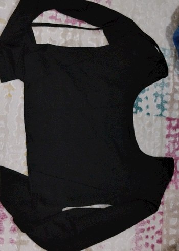 Uzun Kollu Siyah Kadın Bluz - Görsel 2