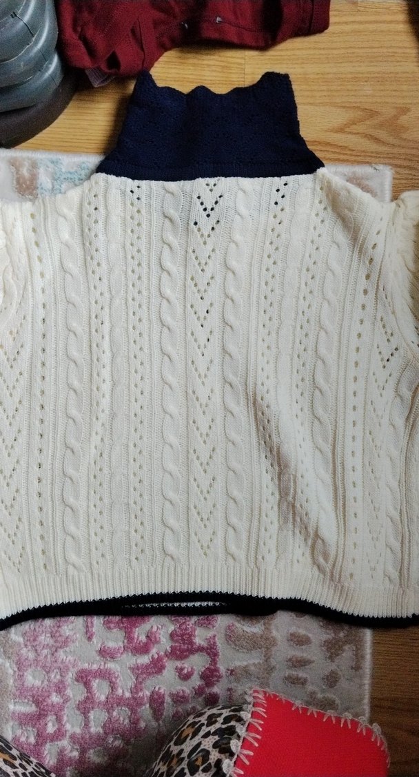 Bohem Beyaz Triko Kadın Kazak - Görsel 2