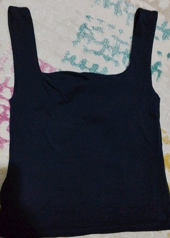 Kadın Lacivert Kare Yaka Atlet - Görsel 2