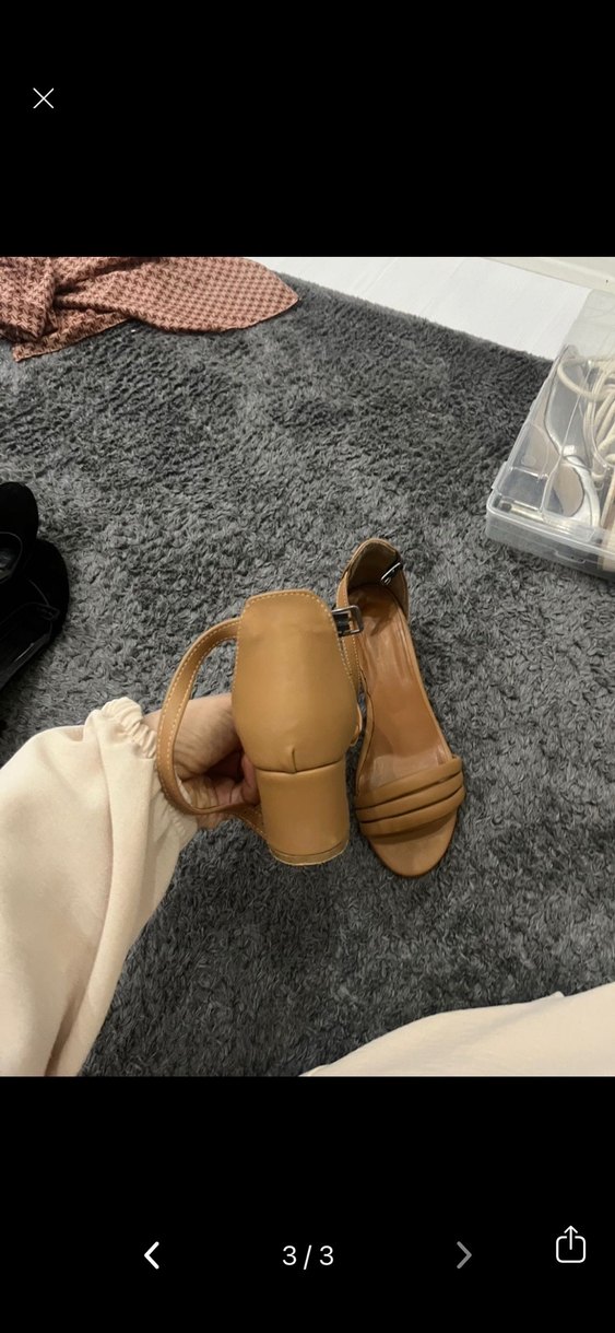 Bej Süet Kadın Dolgu Topuklu Sandalet - Görsel 2