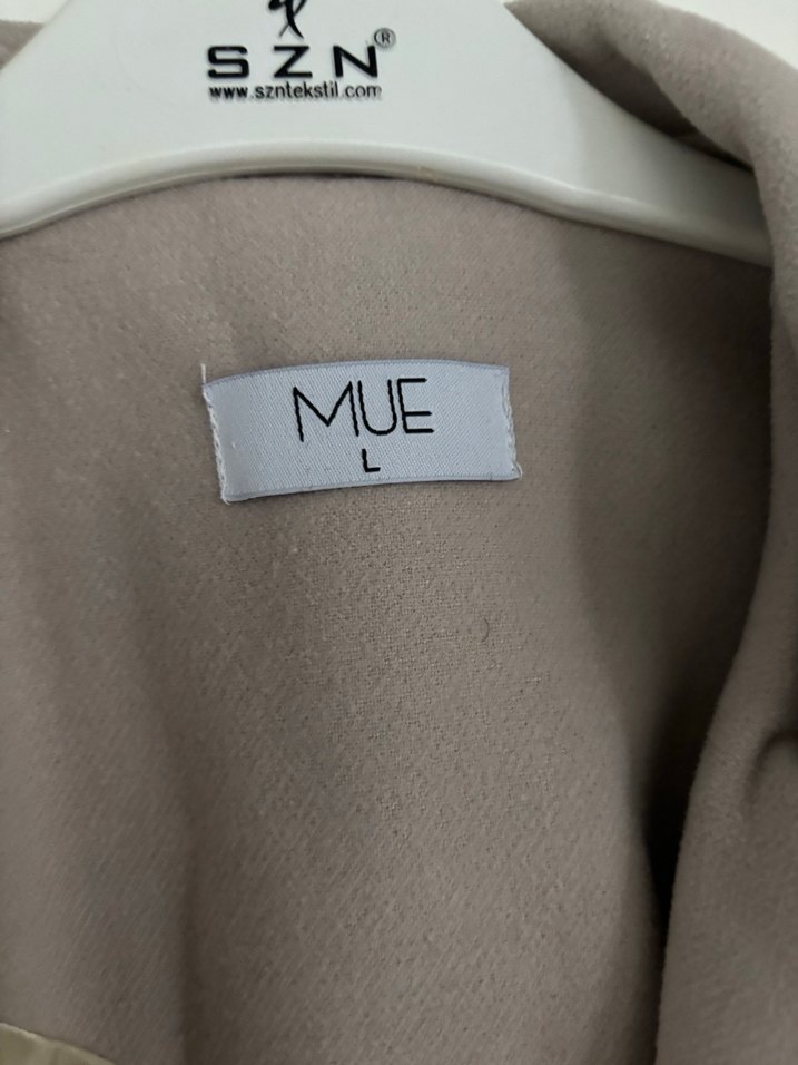 Düğmeli Bej Kadın kaşe Blazer Ceket - Görsel 5