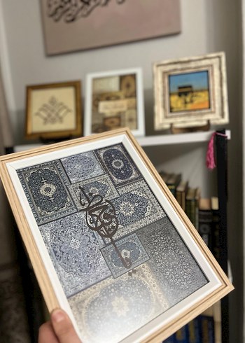 Ahşap çerçeveli el yazması tablo. - Görsel 2