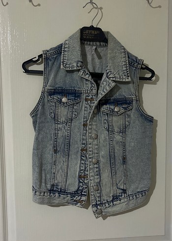 LTB Acik Mavi Denim Kolsuz Ceket