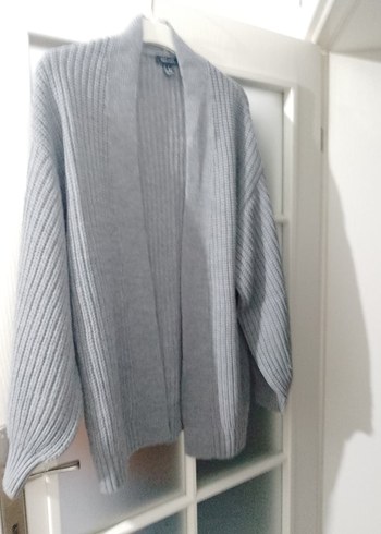 Gri Pastel Örgü Kadın Triko Kazak - Görsel 4