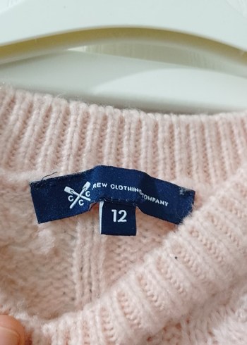 Pembe Örgü Kadın Triko Kazak - Görsel 3