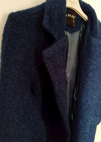 Mavi Kadın Yün Midi Kaban - Görsel 4