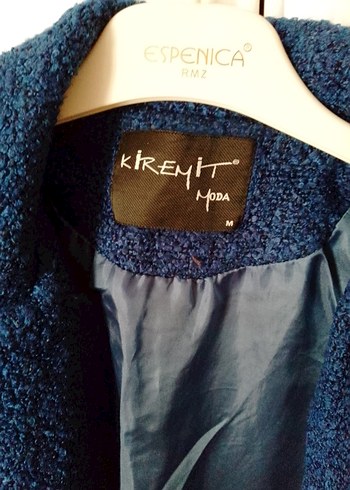 Mavi Kadın Yün Midi Kaban - Görsel 3