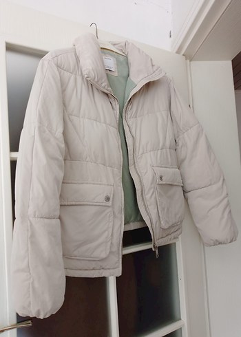 bej  renkli mont - Görsel 4