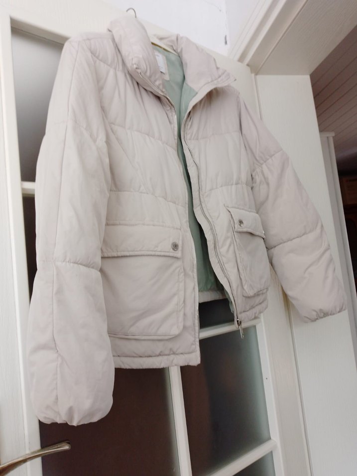 bej  renkli mont - Görsel 2