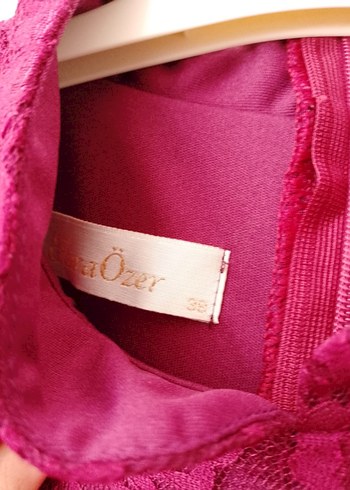 Bordo Dantel Detaylı Uzun Kollu Kadın Elbise - Görsel 4