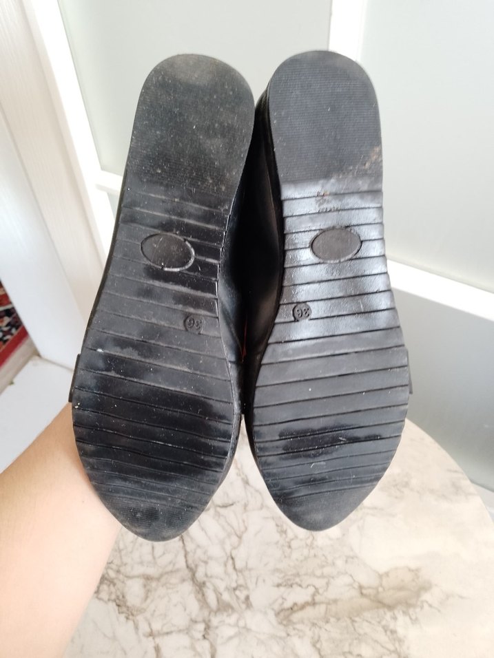 Tokalı Siyah Kadın Dolgu Topuk Babet - Görsel 4