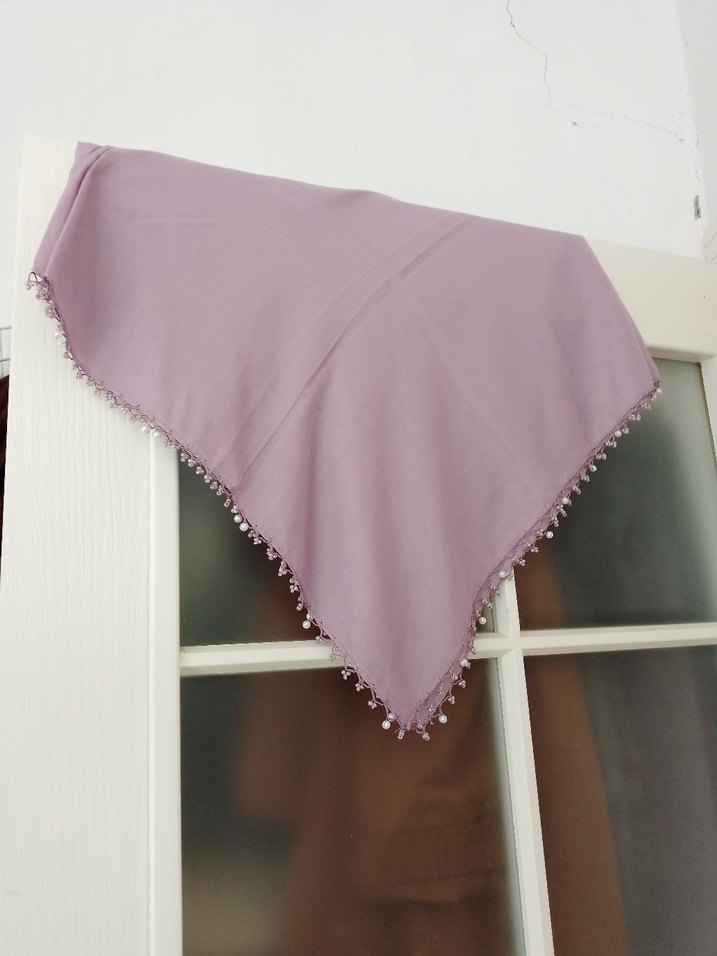 boncuklu yazma eşarp - Görsel 3