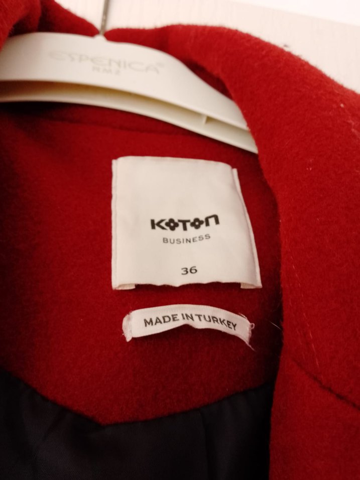 bordo  Uzun Kadın Kaban - Görsel 3