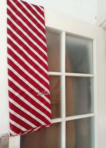 Kırmızı Çizgili şal - Görsel 2