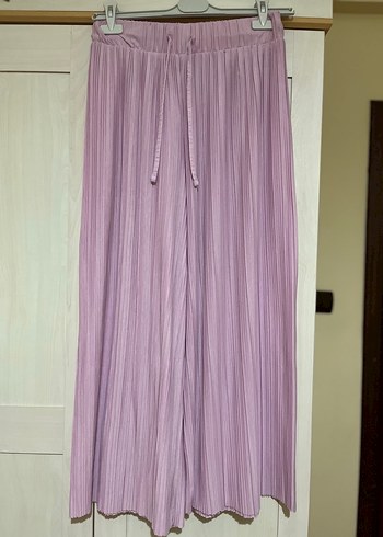 Bershka pilili pembe bol kesim pamuklu pantolon - Görsel 3