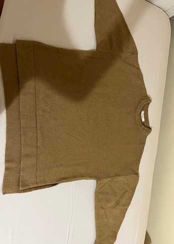 Touche oversize triko kazak camel - Görsel 2