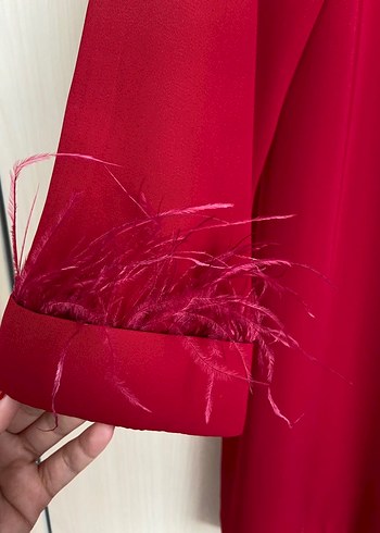 Kırmızı Uzun Kollu Tunik - Görsel 3