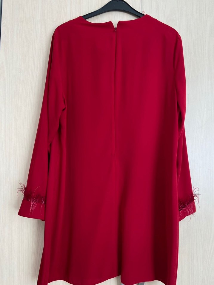 Kırmızı Uzun Kollu Tunik - Görsel 2