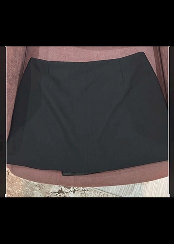 siyah sort etek fermuarlı - Görsel 8