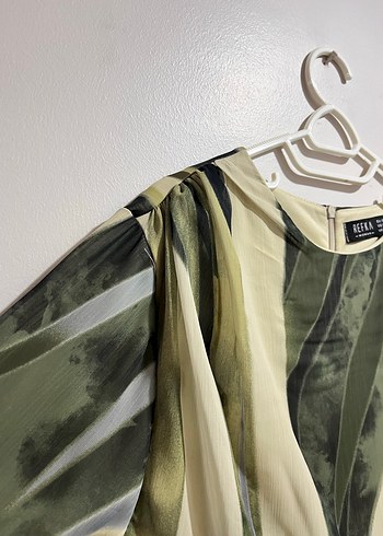 Drapeli Uzun Kadın Elbise - Görsel 3