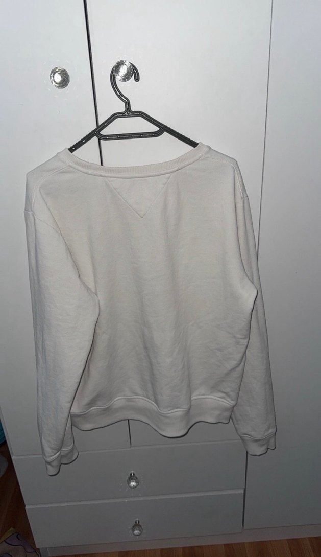 Tommy Jeans Beyaz Pamuklu Sweatshirt - Görsel 2