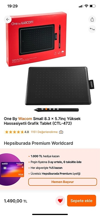 Wacom Small grafik tablet