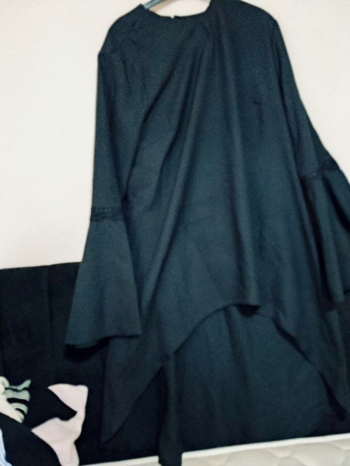 Siyah Uzun Kollu Drapeli  Tunik - Görsel 2