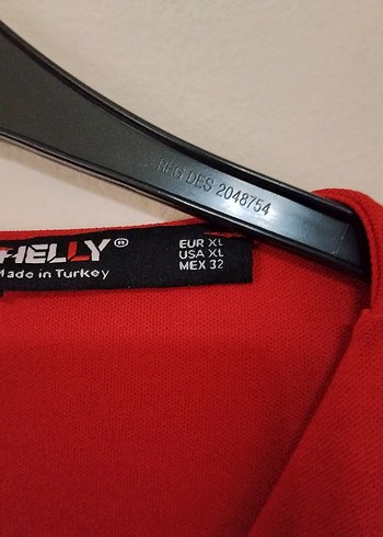 Kırmızı V Yaka Uzun Kollu Bluz - Görsel 2