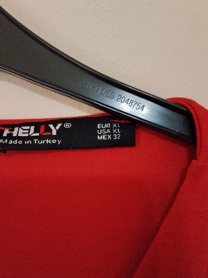 Kırmızı V Yaka Uzun Kollu Bluz - Görsel 2