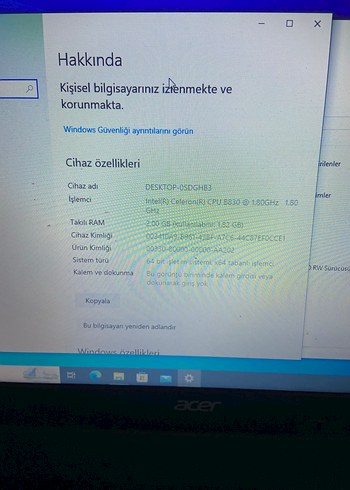 Siyah Acer Dizüstü Bilgisayar - Görsel 5