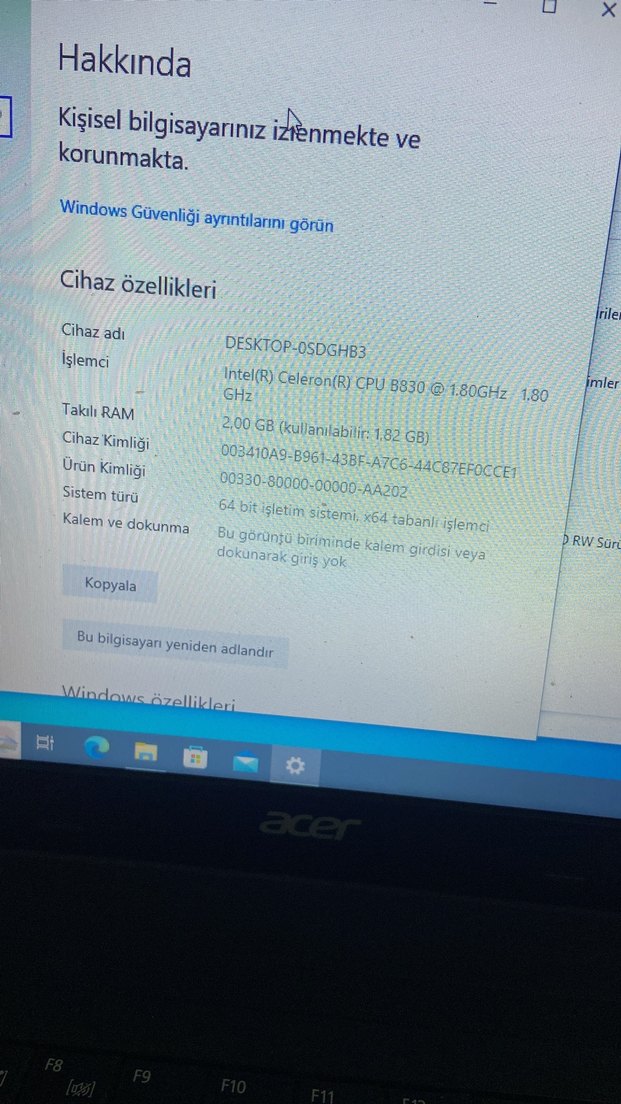 Siyah Acer Dizüstü Bilgisayar - Görsel 4