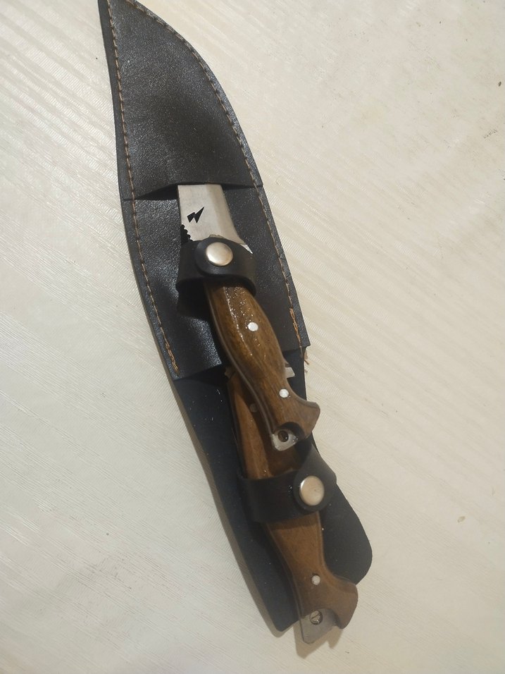 Kahverengi Ahşap Saplı Bıçak Seti - Görsel 4